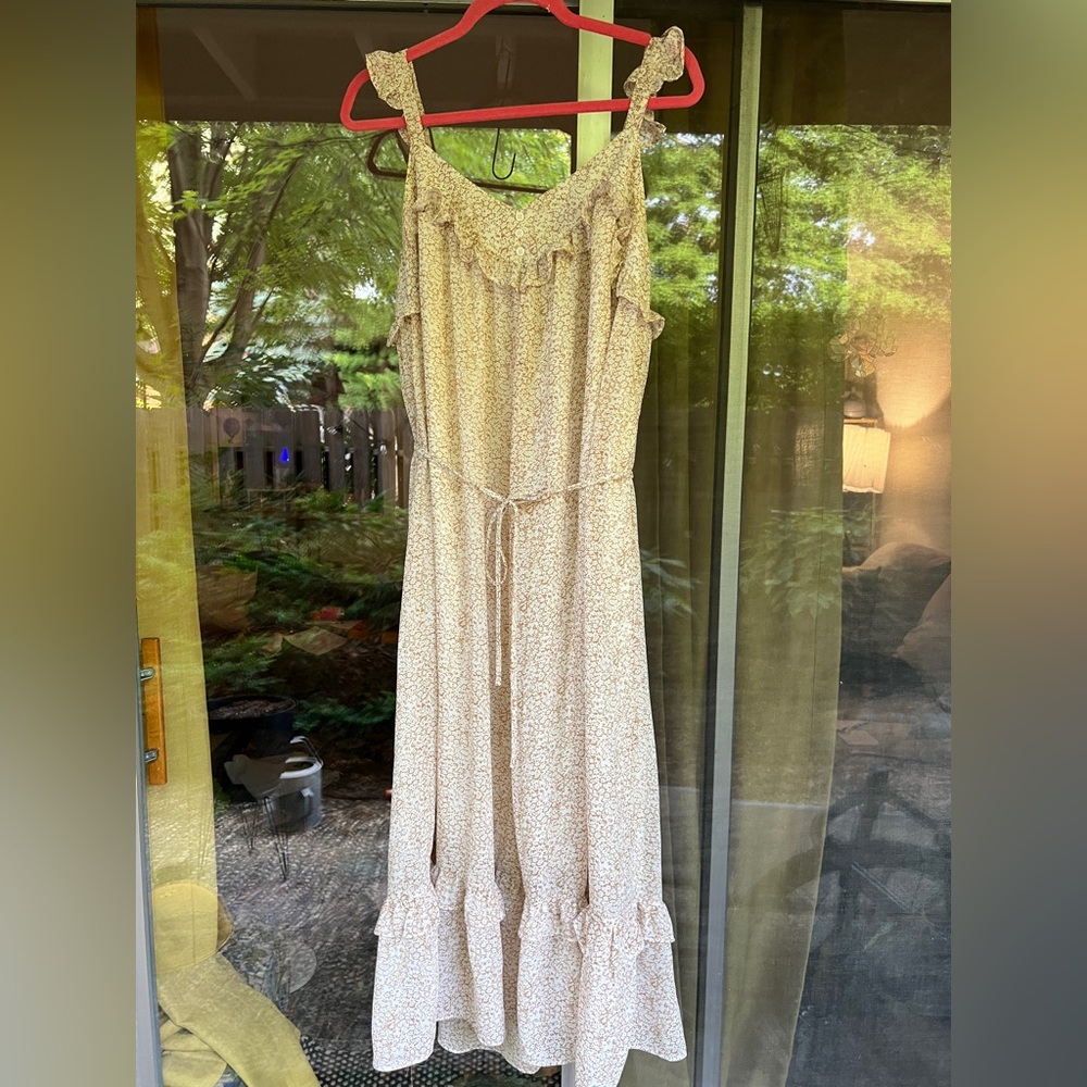 Mittoshop Cream Sleeveless Sundress Maxi